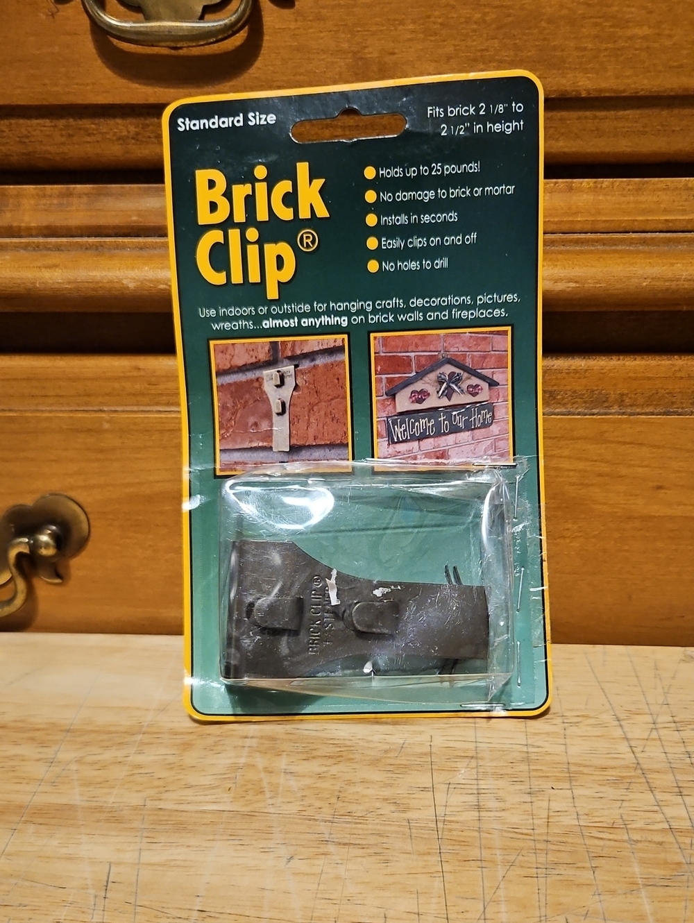 Brick Clip Standard Size Brick Hanging Clip - Brown Color